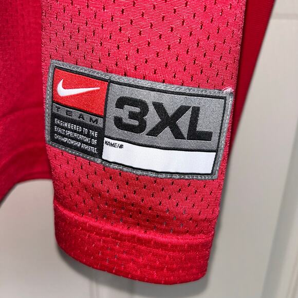 NWT Nike Men's Red 3XL Lineman Football Jersey - Picture 6 of 11